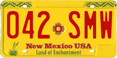 NM license plate 042SMW