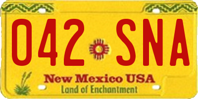 NM license plate 042SNA