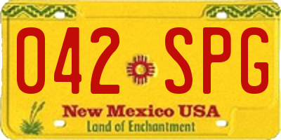 NM license plate 042SPG