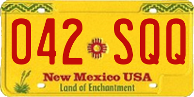 NM license plate 042SQQ