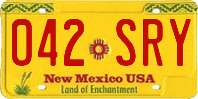 NM license plate 042SRY