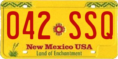 NM license plate 042SSQ