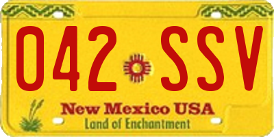NM license plate 042SSV