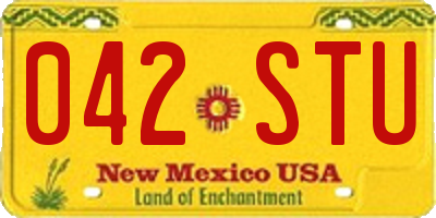 NM license plate 042STU