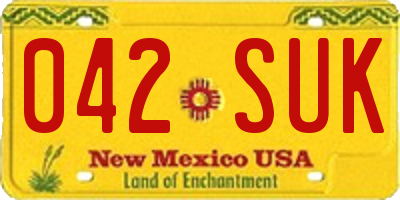NM license plate 042SUK