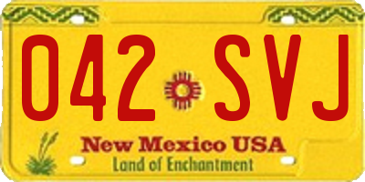 NM license plate 042SVJ
