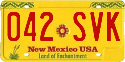 NM license plate 042SVK