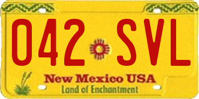 NM license plate 042SVL