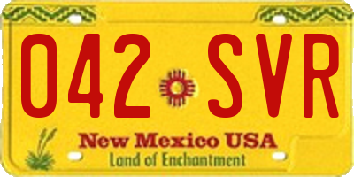 NM license plate 042SVR