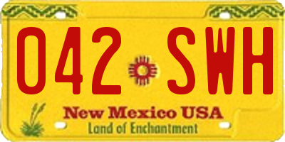 NM license plate 042SWH