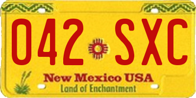 NM license plate 042SXC
