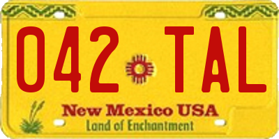 NM license plate 042TAL