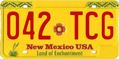 NM license plate 042TCG