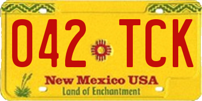NM license plate 042TCK