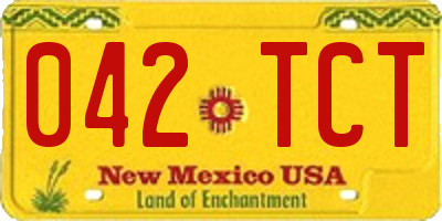NM license plate 042TCT