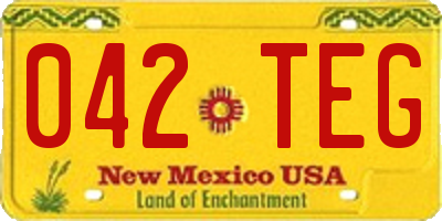NM license plate 042TEG