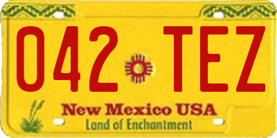 NM license plate 042TEZ