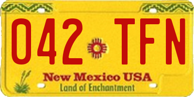 NM license plate 042TFN