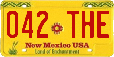 NM license plate 042THE