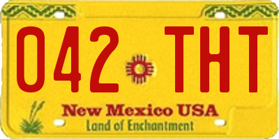 NM license plate 042THT