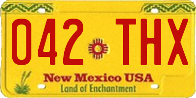 NM license plate 042THX