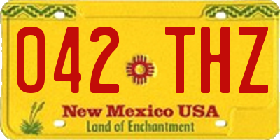 NM license plate 042THZ
