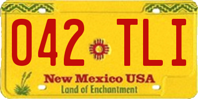 NM license plate 042TLI