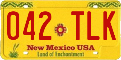 NM license plate 042TLK
