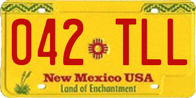 NM license plate 042TLL