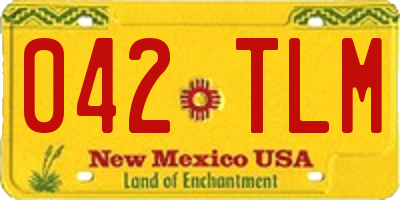 NM license plate 042TLM