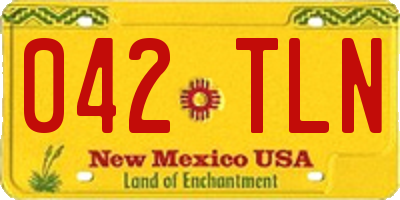 NM license plate 042TLN