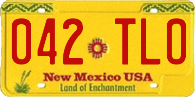 NM license plate 042TLO