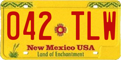 NM license plate 042TLW