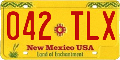 NM license plate 042TLX