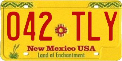 NM license plate 042TLY