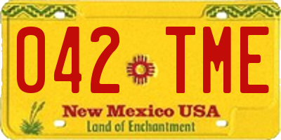 NM license plate 042TME