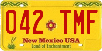 NM license plate 042TMF