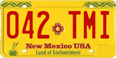NM license plate 042TMI
