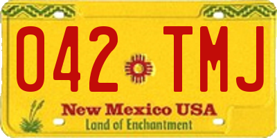 NM license plate 042TMJ