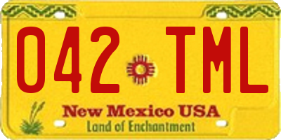 NM license plate 042TML