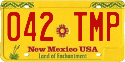 NM license plate 042TMP