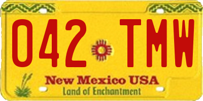 NM license plate 042TMW