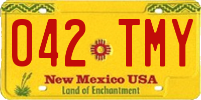 NM license plate 042TMY