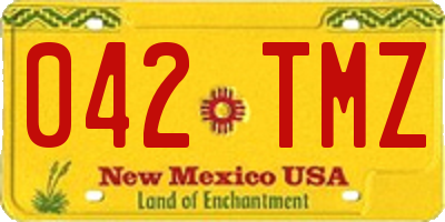 NM license plate 042TMZ