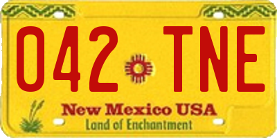 NM license plate 042TNE