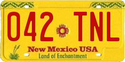 NM license plate 042TNL