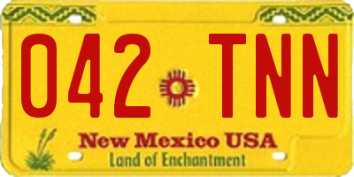 NM license plate 042TNN