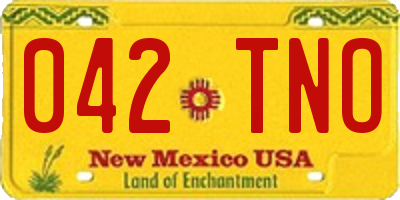 NM license plate 042TNO