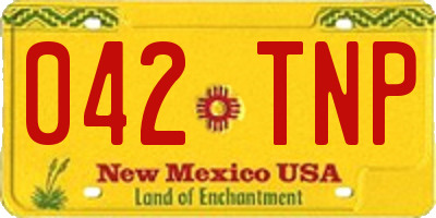NM license plate 042TNP
