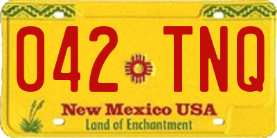 NM license plate 042TNQ